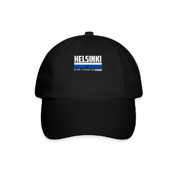 Helsinki Finnland - Baseballkappe - Schwarz/Schwarz - Vorne