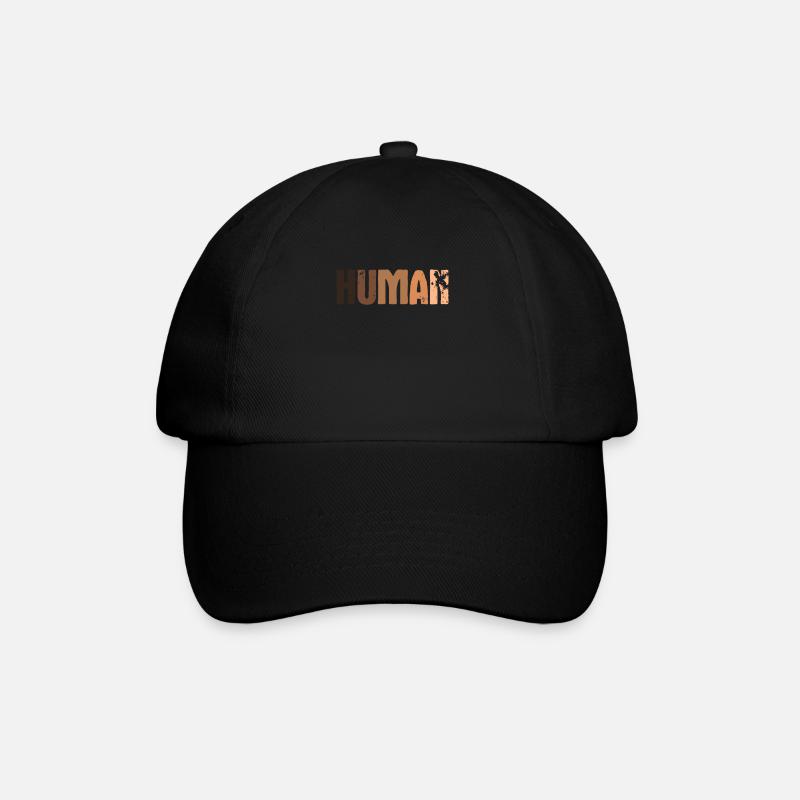 Human Is Human Statement LGBT Pride - Baseball Cap - black/black