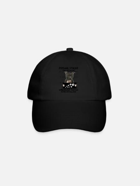 Staffordshire Bull Terrier - Baseballcap - svart/svart