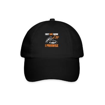 Just one more Lap Go Kart kart driver gift - Baseball Cap - black/black - Front