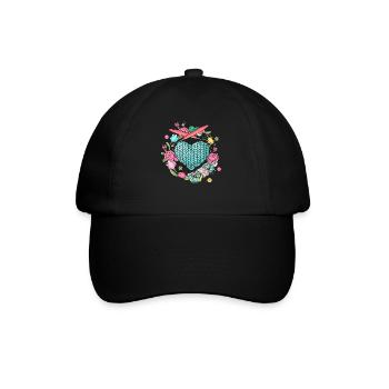 Crochet tricoteuse de fil à tricoter couturière - Casquette classique - noir/noir - Devant