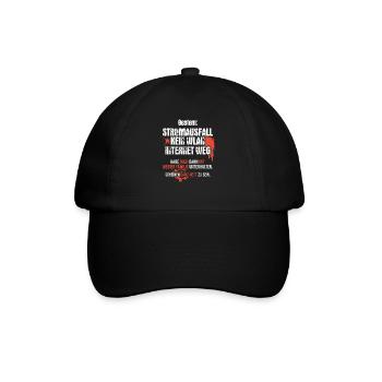 Gamer Nerd Informatiker Lustiger WLAN Spruch - Baseballkappe - Schwarz/Schwarz - Vorne