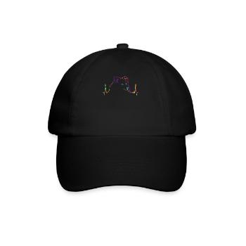 EKG Sheltie Shetland Sheepdog coloré - Casquette classique - noir/noir - Devant