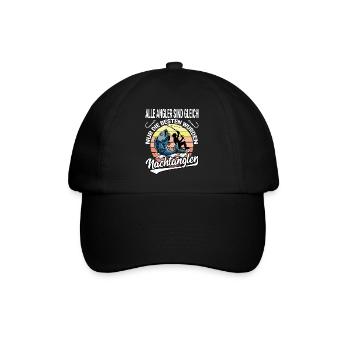 Lustiges Angler Spass Angel Team Design für - Baseballkappe - Schwarz/Schwarz - Vorne