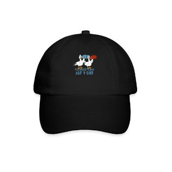 Moin plattdeutsch norddeutsch Möwen Fischbrötchen - Baseballkappe - Schwarz/Schwarz - Vorne