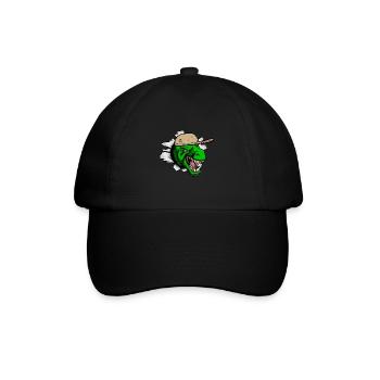 Cool T Rex amateur de dinosaures d'art de tête T-Rex - Casquette classique - noir/noir - Devant