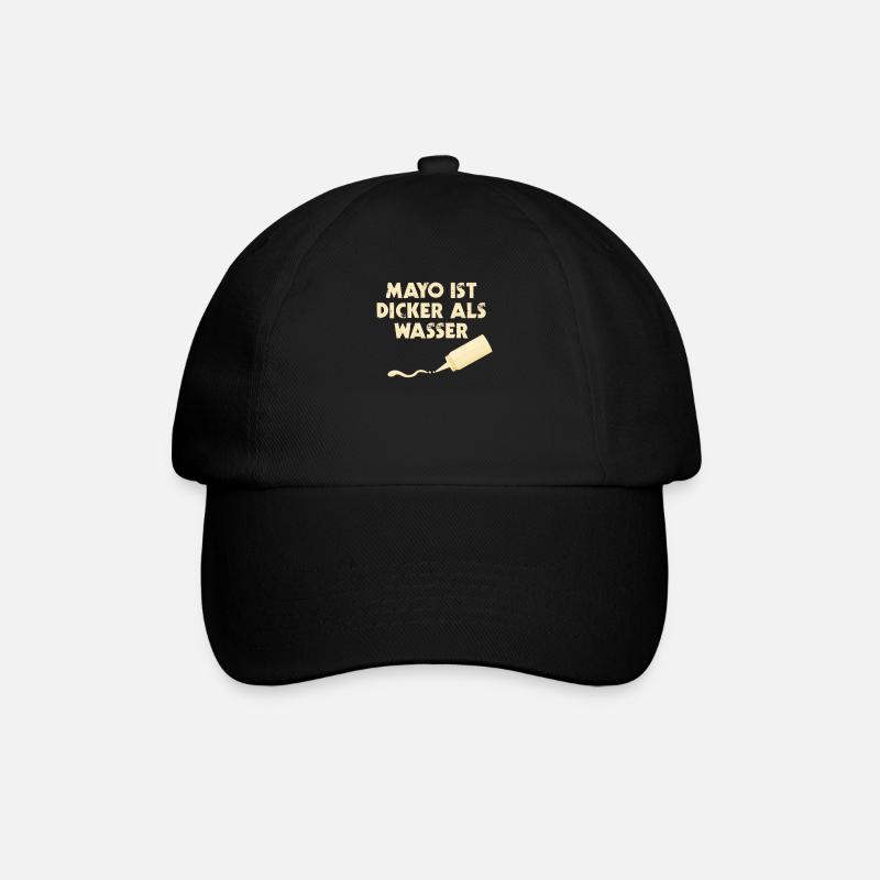 Mayo ist dicker als Wasser - Baseballkappe - Schwarz/Schwarz