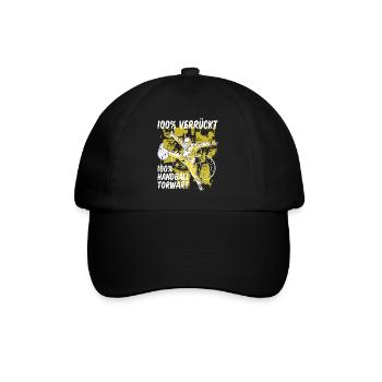 Handball Torwart Sprüche Sport Geschenk - Baseballkappe - Schwarz/Schwarz - Vorne