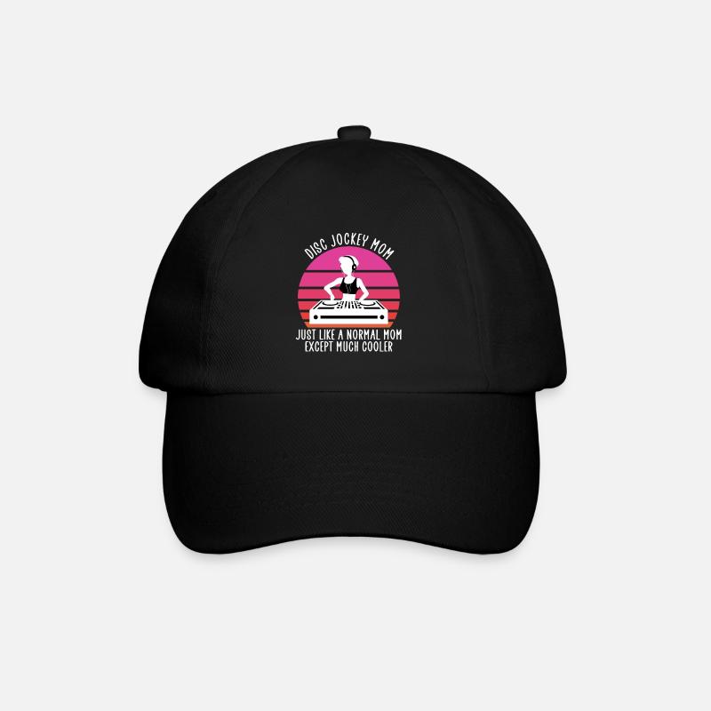 Disc jockey mom - Baseball Cap - black/black