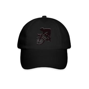 bike cyclist biker road bike - Baseball Cap - black/black - Front