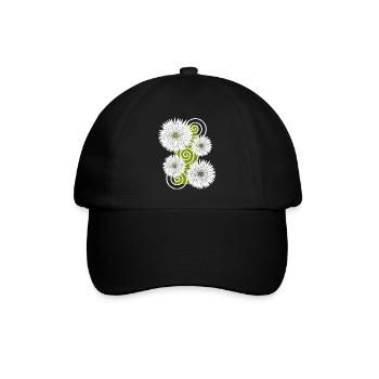 fleurs Marguerites fleurs blanches fleurs jardin printemps - Casquette classique - noir/noir - Devant