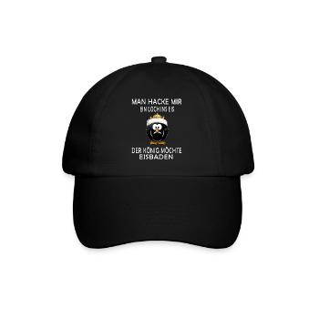 winterbader eisbader pinguin winterbaden könig eis - Baseballkappe - Schwarz/Schwarz - Vorne