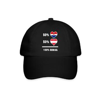 Croatia and Austria Genial / Gift - Baseball Cap - black/black - Front