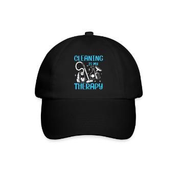Haushalt Hausfrauen Putzen Putzfrau Geschenk - Baseballkappe - Schwarz/Schwarz - Vorne