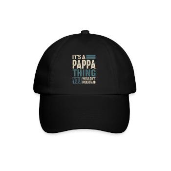Mens It's a Pappa Thing Gifts - Baseball Cap - black/black - Front