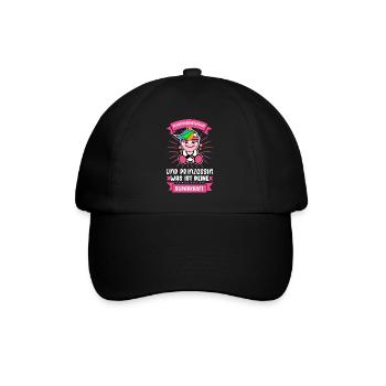 Pflegeassistentin Pflegerin Pflegekraft Geschenk - Baseballkappe - Schwarz/Schwarz - Vorne