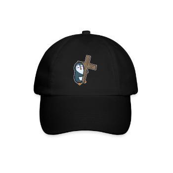 Pingouin et religion croisée - Casquette classique - noir/noir - Devant