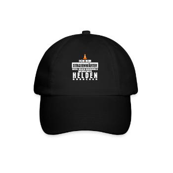 Straßenbauer Straßenwärter Spruch - Baseballkappe - Schwarz/Schwarz - Vorne