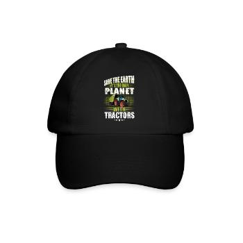 Landwirt Traktor Lustiger Spruch - Baseballkappe - Schwarz/Schwarz - Vorne