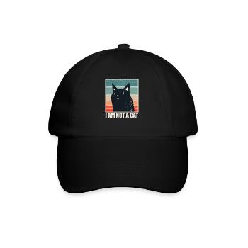 Funny Meme for I am not a Cat - Baseball Cap - black/black - Front
