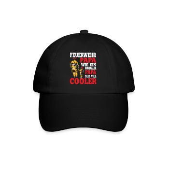 Pompier papa père - Casquette classique - noir/noir - Devant