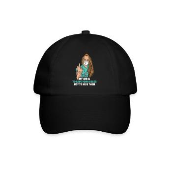 Krankenschwester Krankenhaus Pflegerin Geschenk - Baseballkappe - Schwarz/Schwarz - Vorne