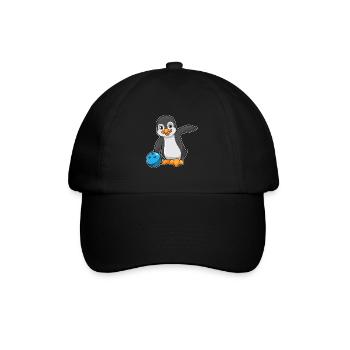 Penguin Bowling Bowling Ball - Baseball Cap - black/black - Front