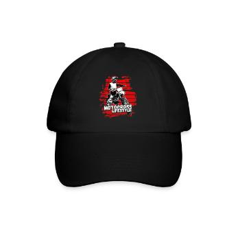 Motocross Design Enduro / Gift Idea / MX Retro - Baseball Cap - black/black - Front