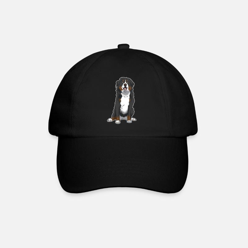 Berner Sennenhund Geschenk - Baseballkappe - Schwarz/Schwarz
