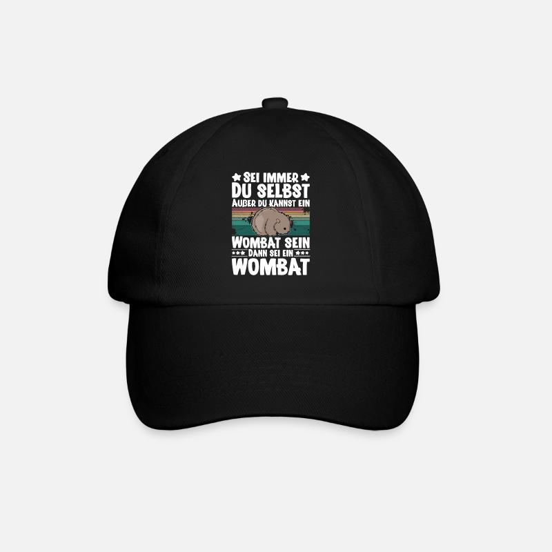 Wombat - Baseballkappe - Schwarz/Schwarz