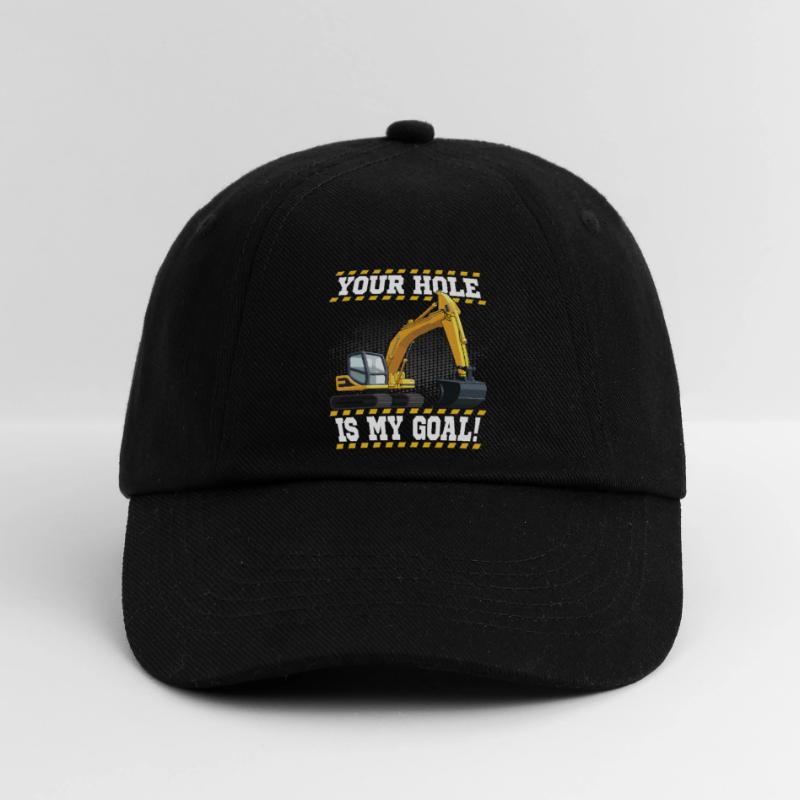 Excavator Machine Operator Work Occupation Construction Work Baseball Cap