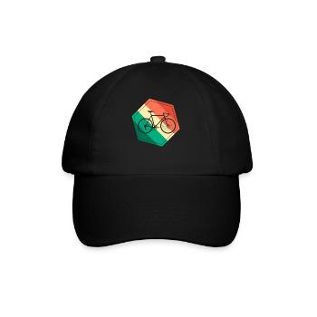 Bicycle Vintage Motif Mountain Bike Motif - Baseball Cap - black/black - Front