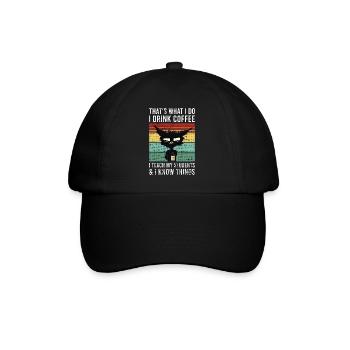 That’s what i do i drink coffee chat tasse professeur - Casquette classique - noir/noir - Devant