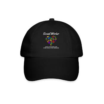 Travail social travailleur social sort coeur cadeau - Casquette classique - noir/noir - Devant
