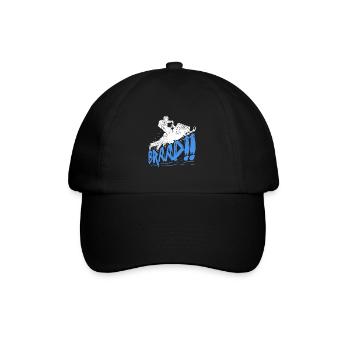 Cool Braap Snowmobile Snowrider Geschenkidee - Baseballkappe - Schwarz/Schwarz - Vorne