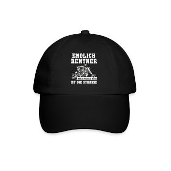 Rentner Ruhestand Rente Geschenk - Baseballkappe - Schwarz/Schwarz - Vorne