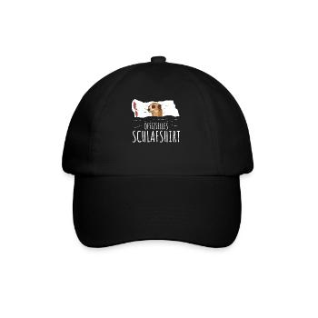 Offizielles Schlafshirt Erdmännchen Schlafen - Baseballkappe - Schwarz/Schwarz - Vorne