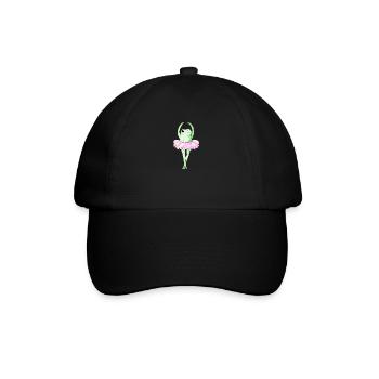Aesthetic Frog Ballerina Retro Frog Drawing - Baseball Cap - black/black - Front