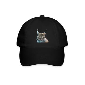 Luchs - Baseballkappe - Schwarz/Schwarz - Vorne
