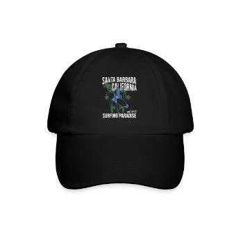 Santa Barbara California Surfer Girl - Baseball Cap - black/black - Front