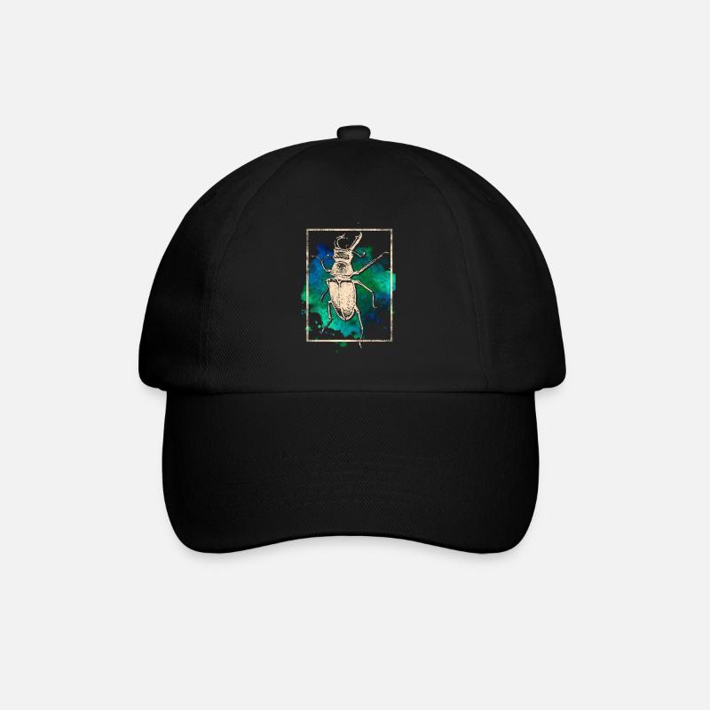 Hirschkäfer - Baseballkappe - Schwarz/Schwarz