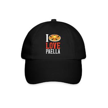 Paella Spanien Valenciana Pfanne Spanisches Essen - Baseballkappe - Schwarz/Schwarz - Vorne