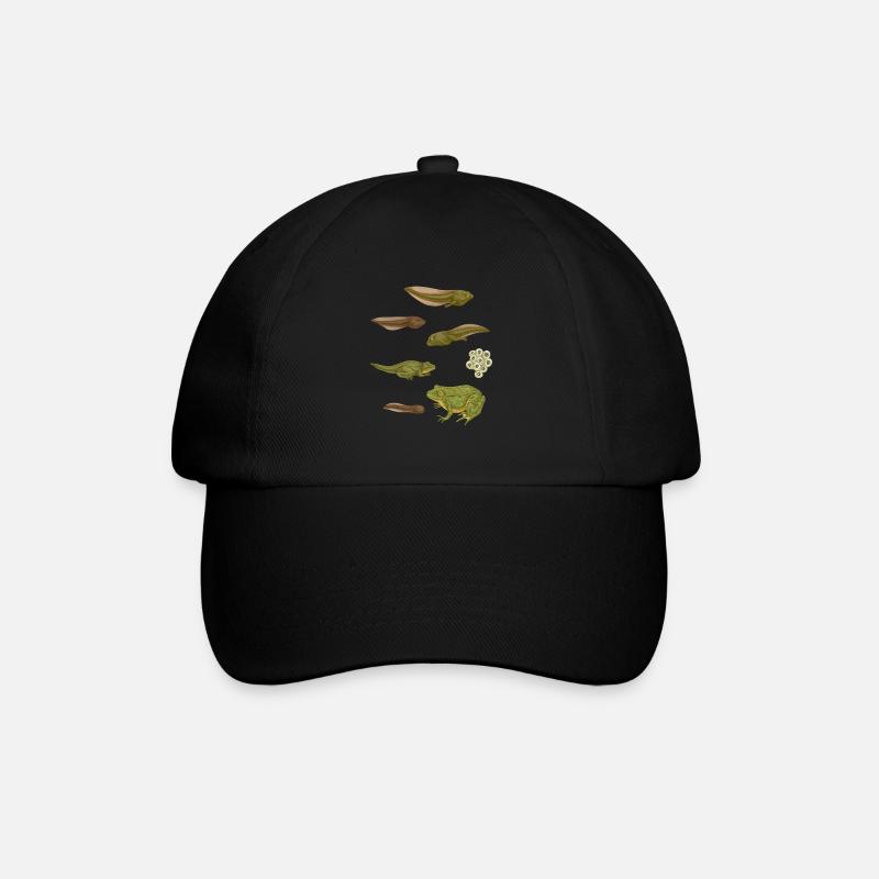 Frosch Tier Laubfrosch Amphibie Quak - Baseballkappe - Schwarz/Schwarz