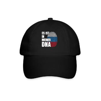 Russland DNA Russe Russin Geschenk Russisch - Baseballkappe - Schwarz/Schwarz - Vorne
