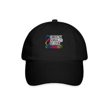 Neurodiversität Autismus Neurologischen Störungen - Baseballkappe - Schwarz/Schwarz - Vorne