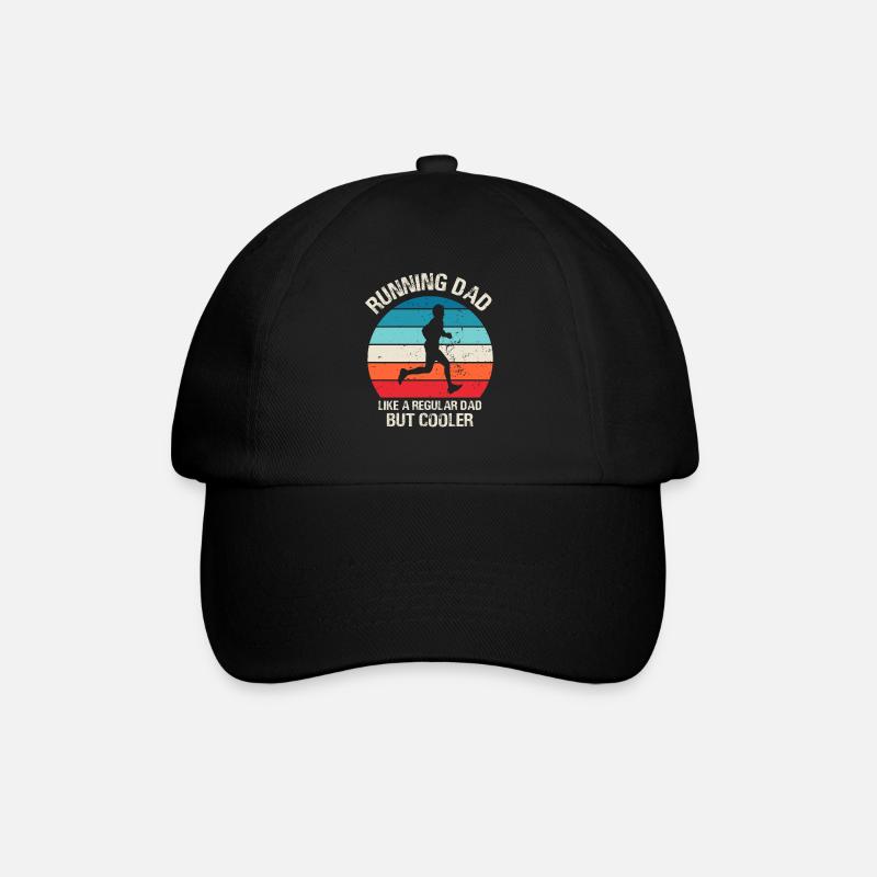 Running Dad Funny Marathon Runner Vintage - Casquette classique - noir/noir