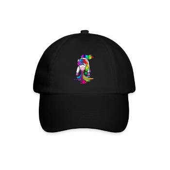 Licorne vomit créatures mythiques arc-en-ciel - Casquette classique - noir/noir - Devant
