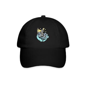 Phare côte mer mer - Casquette classique - noir/noir - Devant