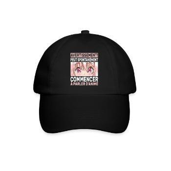 Japonais Otaku Japon Drôle Manga Kawaii Animé - Casquette classique - noir/noir - Devant