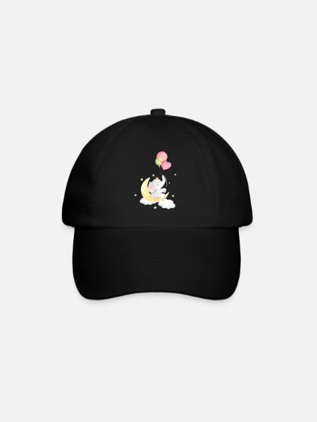 Süßes Elefanten Baby - Baseballkappe - Schwarz/Schwarz